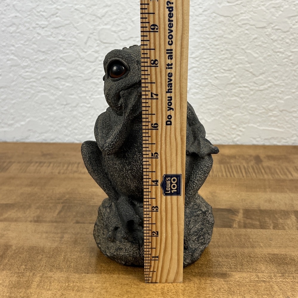 Vintage Toad Hollow Home Style Toad Frog Statue Garden Lawn Patio - Picture 10 of 10